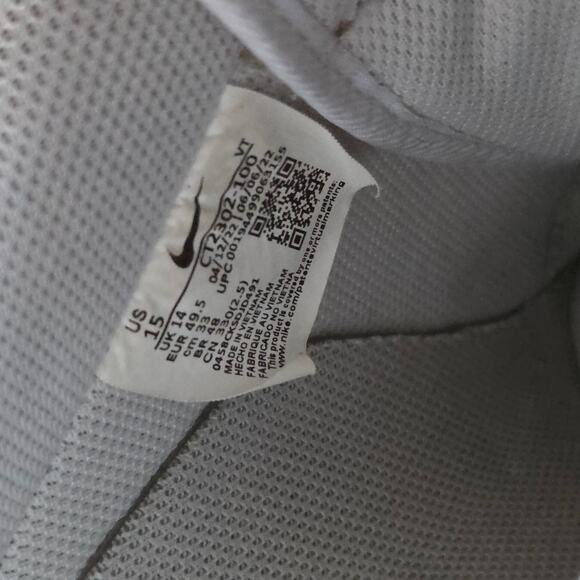 Nike Air Force 1 '07 Low White & Black Mens Sneakers - M Size 15 - Picture 7 of 7